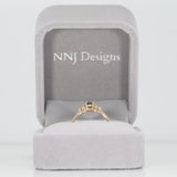 14K yellow gold montana sapphire ring