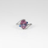 14K white gold bi-color tourmaline ring