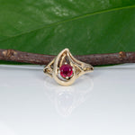 14K yellow gold Madagascar ruby estate ring