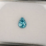 Natural Cambodian Blue Zircon Pear Shape 8.9x6.6x6mm 3.27ct Loose Gemstone
