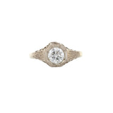 Vintage Estate Diamond Ring – 5mm Round Natural Diamond Solitaire in Solid 14K Gold Fine Jewelry
