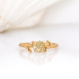 Maria 14K Yellow Gold Canary Diamond and Natural Diamond Accents Ring | OV 8.5x7mm