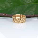 solid 14K yellow gold flex estate band
