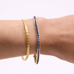 Previously Loved 14K Yellow Gold 6.60cts Ombre Sapphire Bracelet | 66 Sapphires