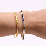 Previously Loved 14K Yellow Gold 6.60cts Ombre Sapphire Bracelet | 66 Sapphires