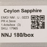0.46 carat natural Ceylon blue sapphire princess 4.3mm loose gemstone – view 3