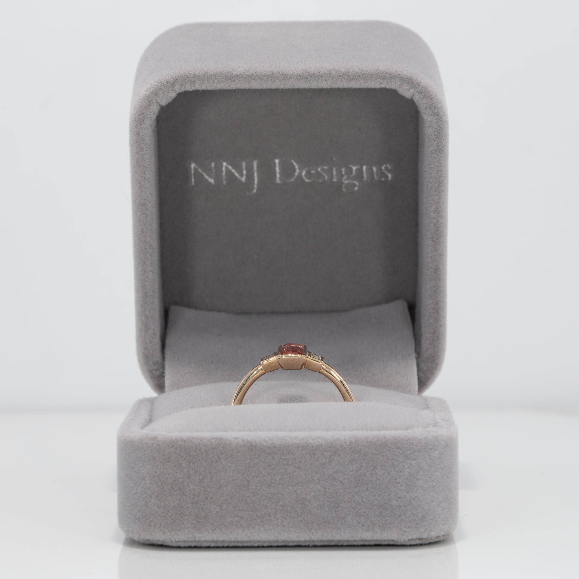 14K yellow gold imperial topaz ring