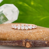 Classic Grace Lab Diamond Band Ring in Solid 14K Rose Gold