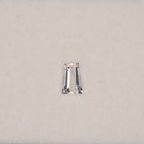 0.88 carat natural white sapphire, shield cut 6.8x4.7mm Ceylon loose gemstone