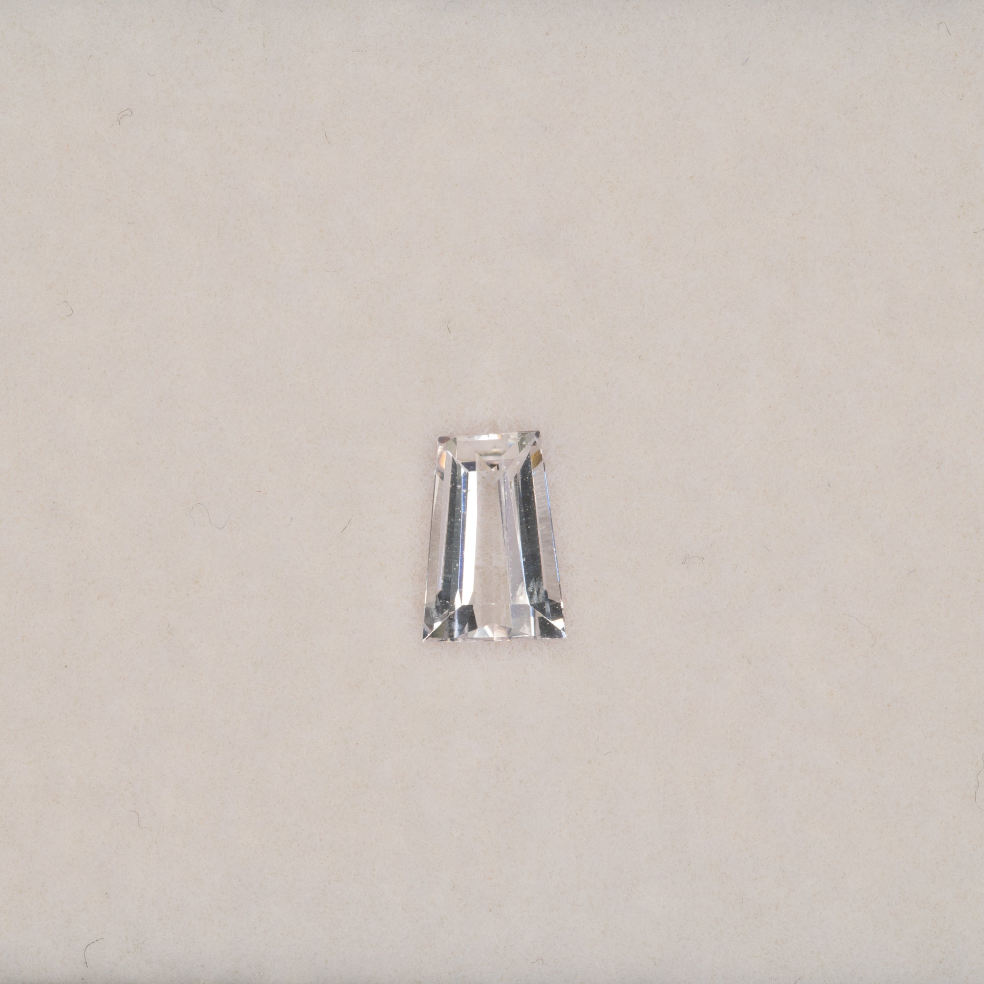 0.88 carat natural white sapphire, shield cut 6.8x4.7mm Ceylon loose gemstone