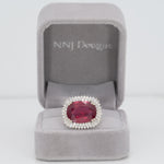 14K white & yellow gold madagascar ruby ring