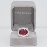 14K white & yellow gold madagascar ruby ring