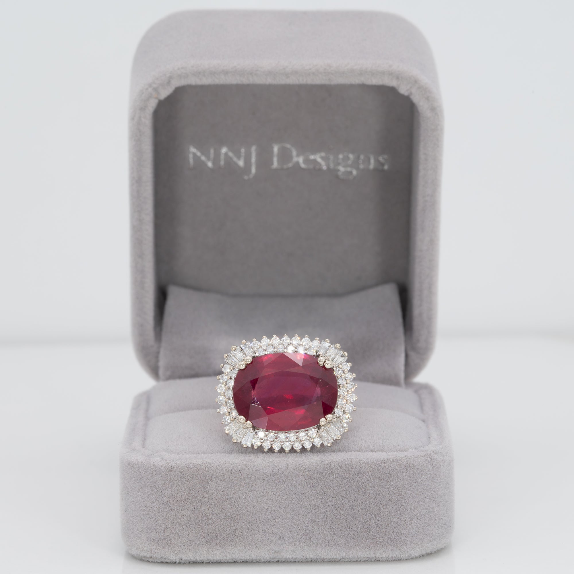 14K white & yellow gold madagascar ruby ring