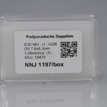 1.26 carat natural Ceylon padparadscha sapphire oval 7.6x6.3mm loose gemstone – view 5