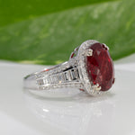 14K White Gold Tibetan Sunstone Ring