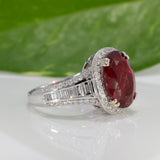 14K White Gold Tibetan Sunstone Ring