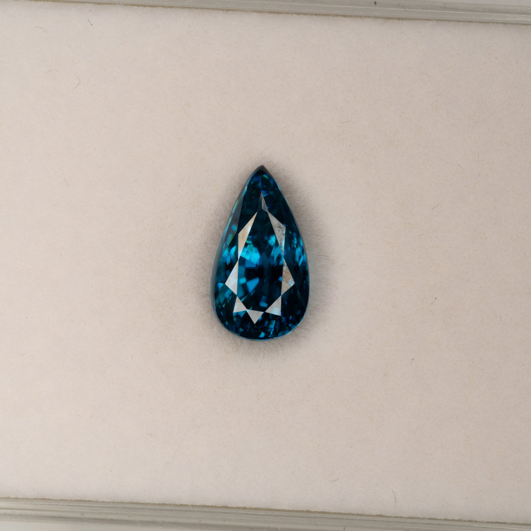 natural cambodian blue zircon pear loose gemstone