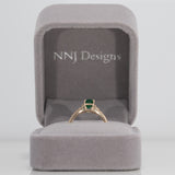14K Yellow Gold Zambian Emerald Ring