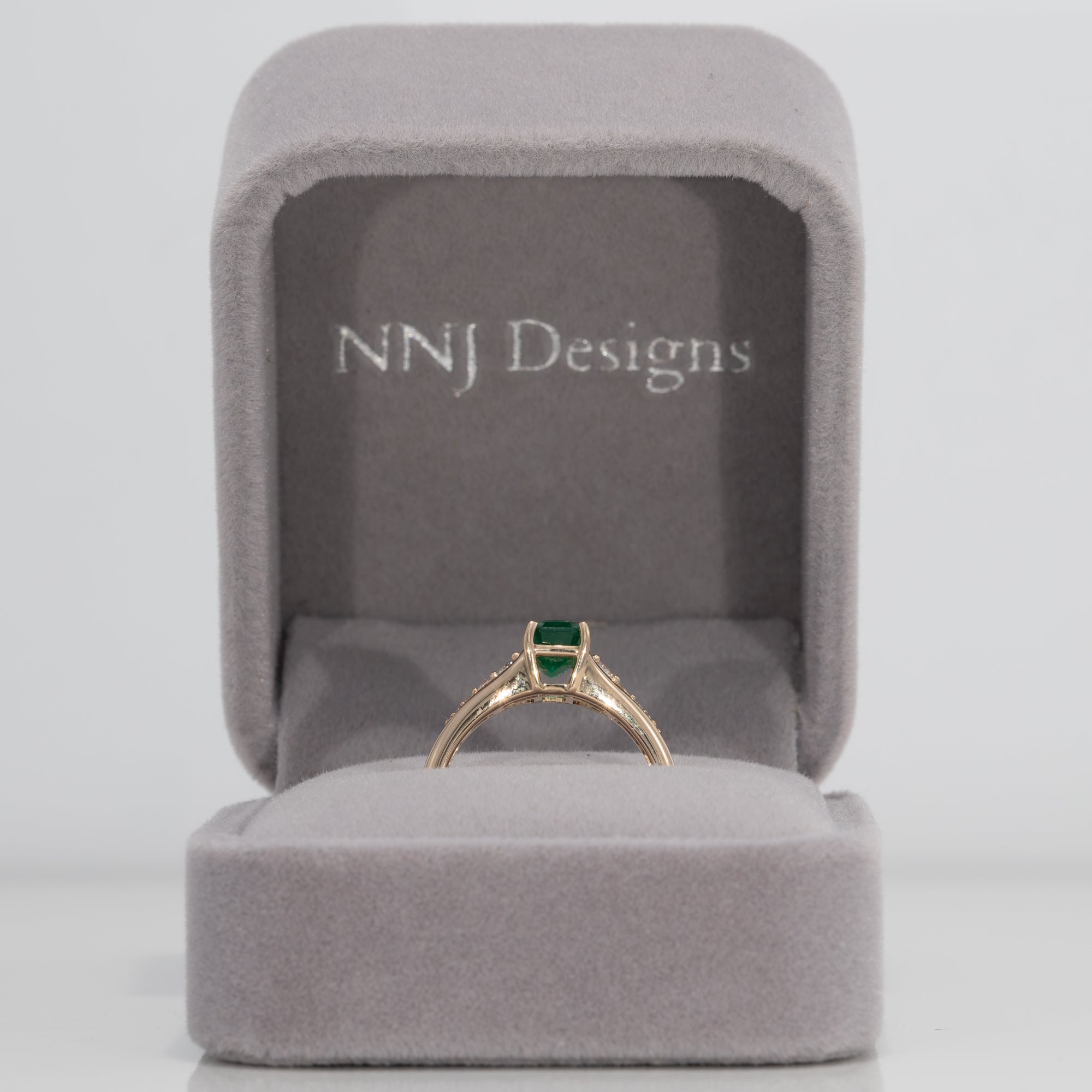 14K Yellow Gold Zambian Emerald Ring