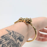 Dhriti 14K Yellow Gold Leopard Diamond Bangle