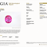 GIA certified natural pink sapphire oval loose gemstone