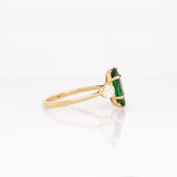 Quianna 14K Solid Gold Tsavorite Garnet and Diamond Ring | PE 11x5mm
