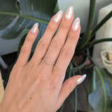 Minimalist Modern Contour Band: Solid 14K Gold Curved Stackable Ring for Engagement & Layering