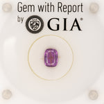 GIA certified natural purple sapphire cushion loose gemstone