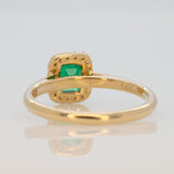 Colombian Emerald Ring with Earth-Mined Diamond Accents in Solid 14K Gold – 6x5mm Green Emerald Fine Jewelry Classic Design