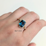 Natural Elongated Cushion Cut London Blue Topaz – Calibrated Loose Faceted Gemstone for Jewelry Making