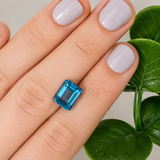 Brazilian Swiss Blue Topaz Emerald Cut 6x4mm to 16x12mm – Natural Earth Mined Irradiated Loose Gemstone – One Stone