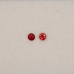 0.12 carat natural Ceylon orange sapphire round 3mm loose gemstone – view 2