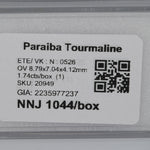 1.74 carat natural Brazilian copper-bearing Paraiba tourmaline oval, 8.79x7.04mm untreated loose gemstone – view 4