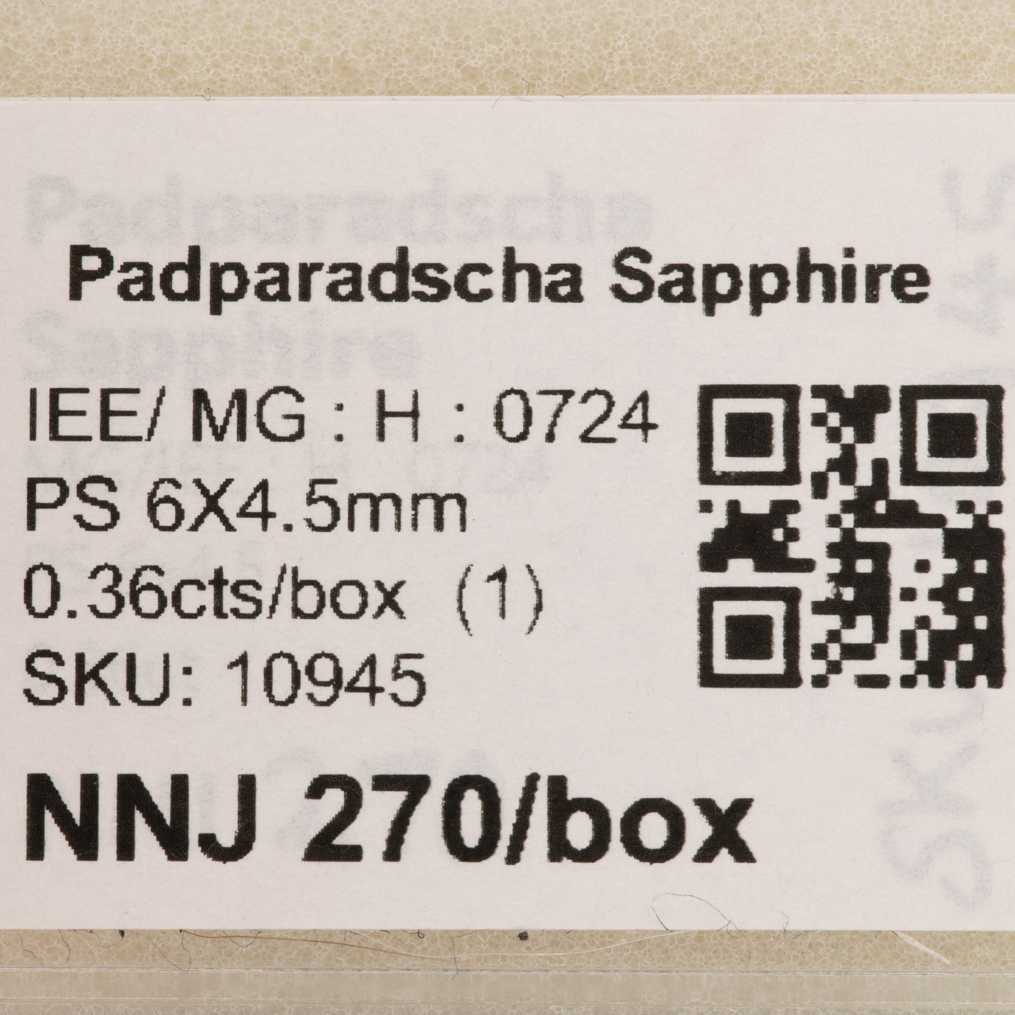 0.36 carat natural padparadscha sapphire pear 6x4.5mm loose gemstone – view 2
