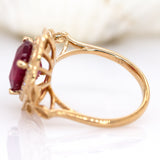 Eliora 14K Yellow Gold Madagascar Ruby and Diamond Ring | OV 10x8mm