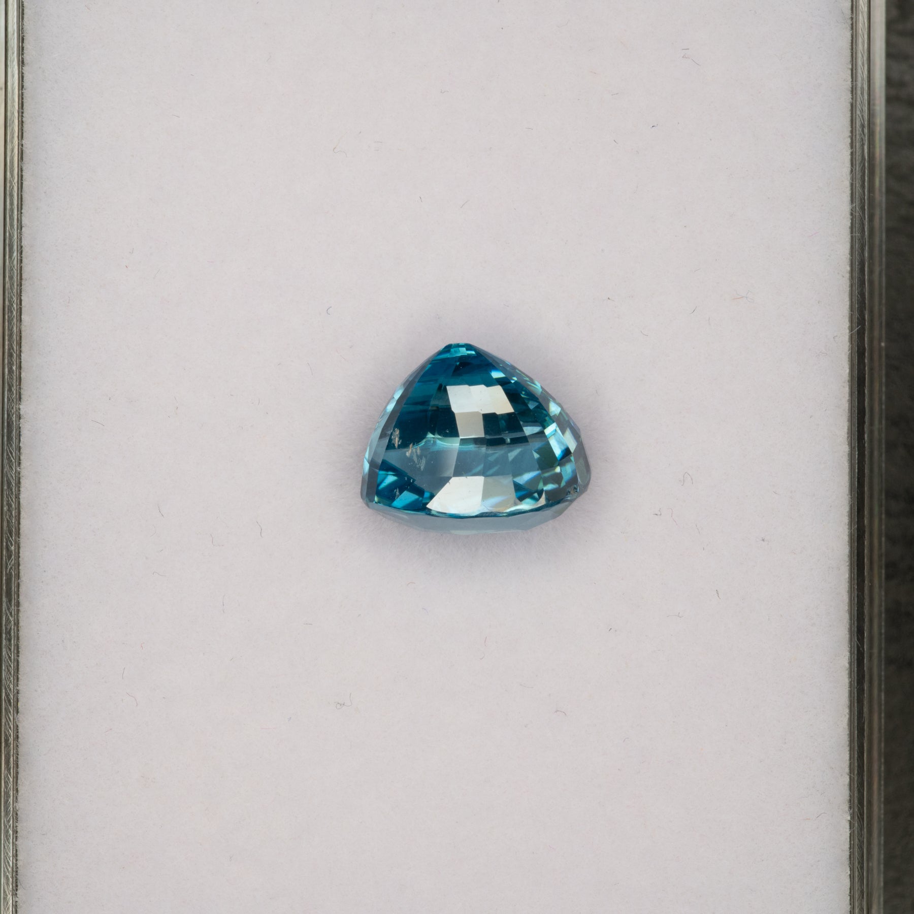 natural cambodian blue zircon cushion loose gemstone