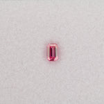 0.45 carat natural padparadscha sapphire, emerald cut 5.2x3.2mm pink-orange loose gemstone