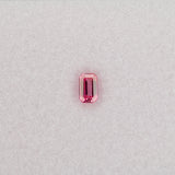 0.45 carat natural padparadscha sapphire, emerald cut 5.2x3.2mm pink-orange loose gemstone