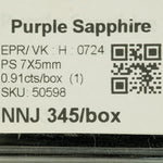 0.94 carat natural purple sapphire pear 7x5mm loose gemstone – view 7