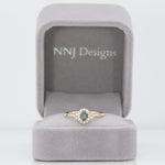 14K yellow gold alexandrite ring