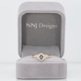 14K yellow gold alexandrite ring