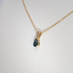 14K Yellow Gold London Blue Topaz Pendant