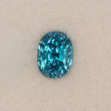 Natural Cambodian Blue Zircon Oval Shape 8x5.6x6mm 3.12ct Loose Gemstone