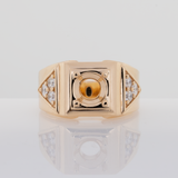 Handcrafted Solid 14K Gold Ring Setting with Diamond Accents – Elegant Fine Jewelry Design