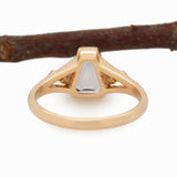 Keira Solid 14k Gold Blue Sapphire Ring with Natural Diamond Accents,8x6.5mm