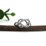 intertwined 14k gold mount ring