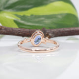 14K rose gold tanzanite ring