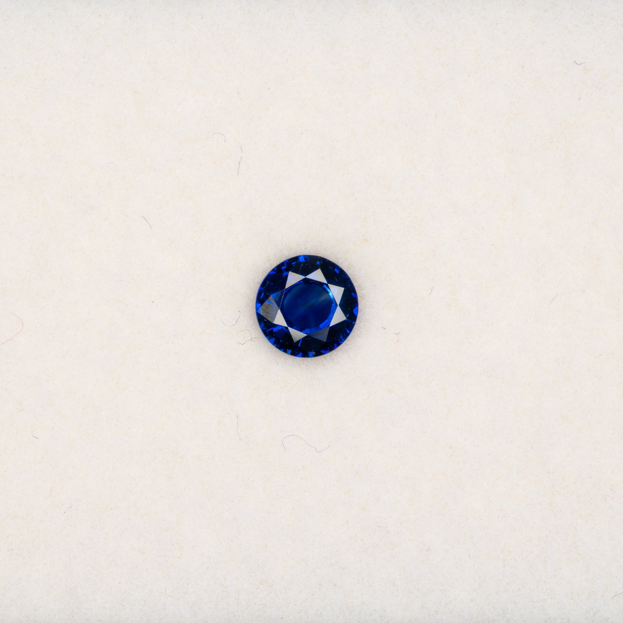 0.65 carat natural blue sapphire, round 5.5mm loose gemstone