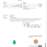 GIA Certified Colombian Emerald & Natural Diamond Ring: Solid 14K Gold, Pear Cut