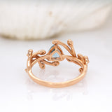 Hannah 14K Rose Gold Swiss Blue Topaz and Diamond Ring | TR 5mm
